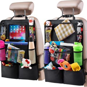 Kick Mats Back Seat Protector with Touch Screen Tablet Holder
